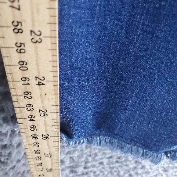 Black Label Jeans Womens Size 13 Blue Distressed Pull On Elastic Waistband - Picture 8 of 13